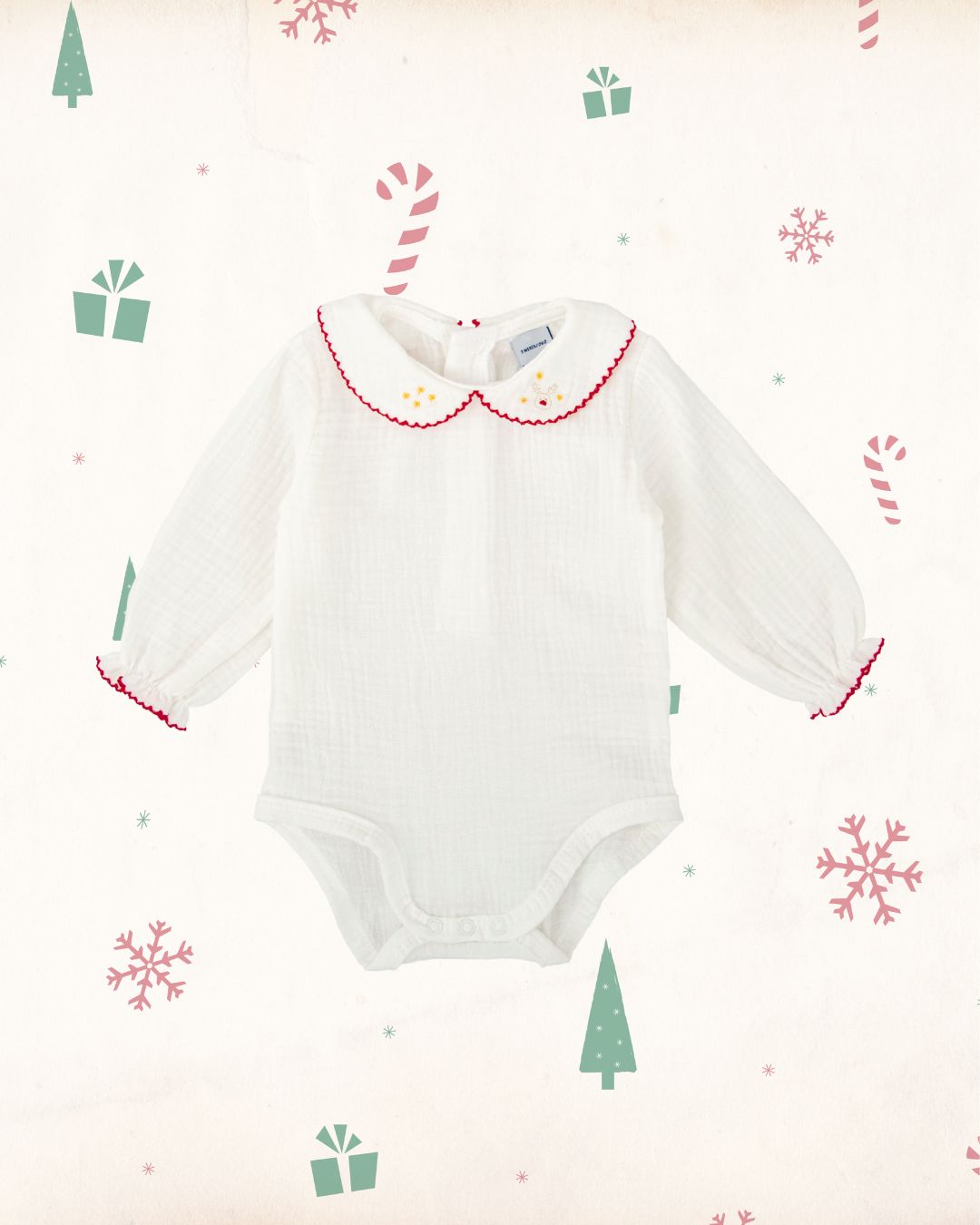 Body Bebe Navidad Bambula Cuello Bebé Laponia - Babidu