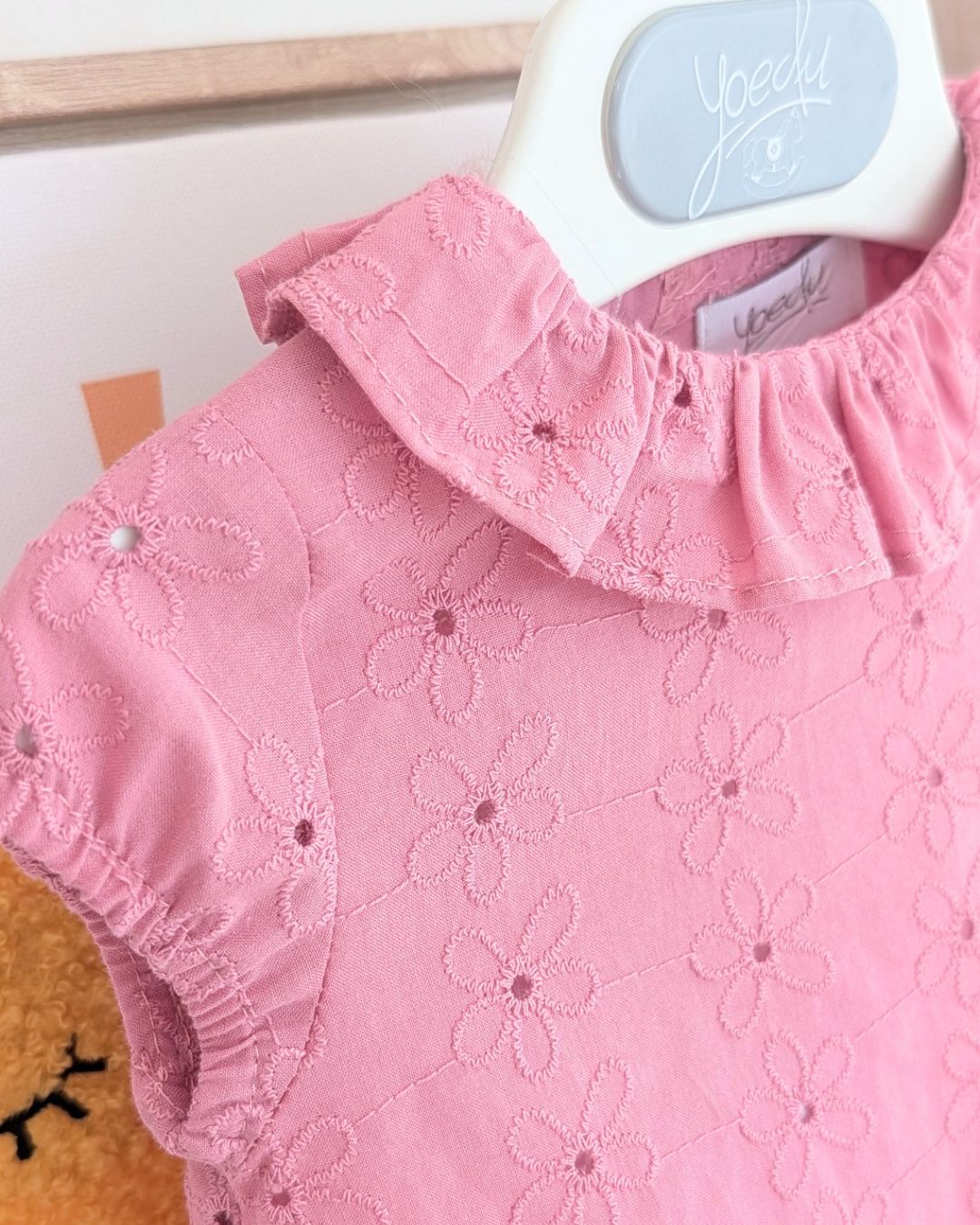 Body Bebe Perforado Rosa Dulce 3981PVER-26 - Yoedu