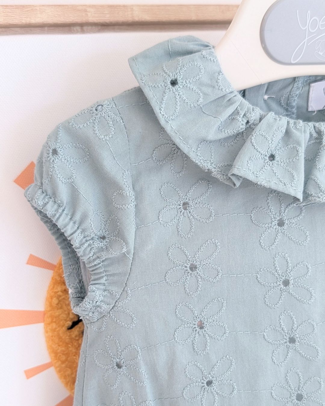 Body Bebe Perforado Verde Agua 3981PVER-26 - Yoedu
