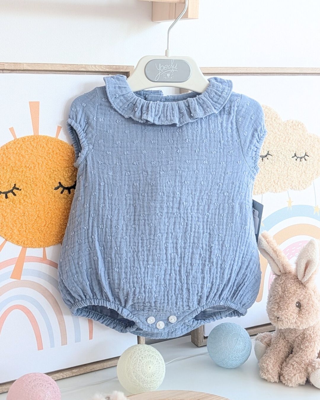 Body Bebe Plumeti Bambula Azul Regata 3998VER-26 - Yoedu