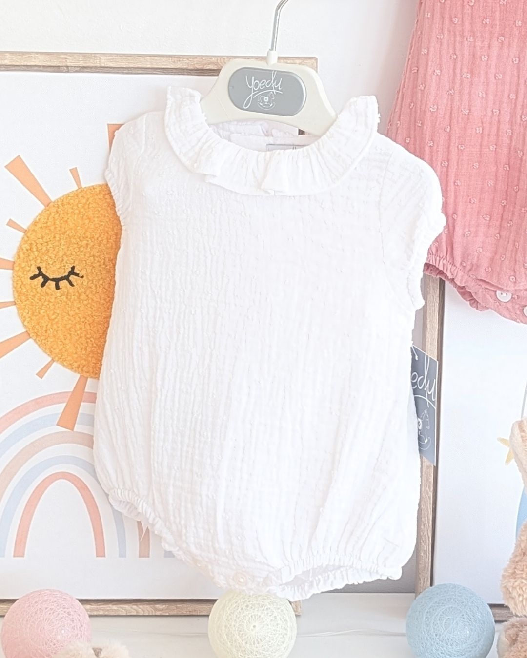 Body Bebe Plumeti Bambula Blanco 3998VER-26 - Yoedu