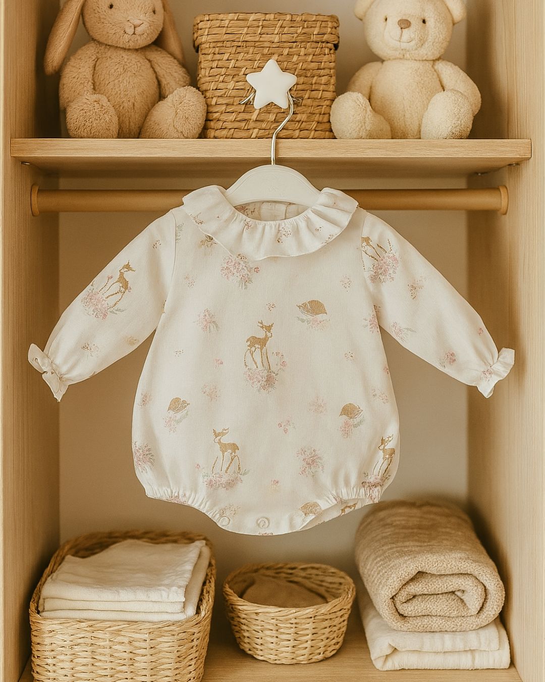 Body Bebé Rosa Empolvado Familia Beatrice - Micolino