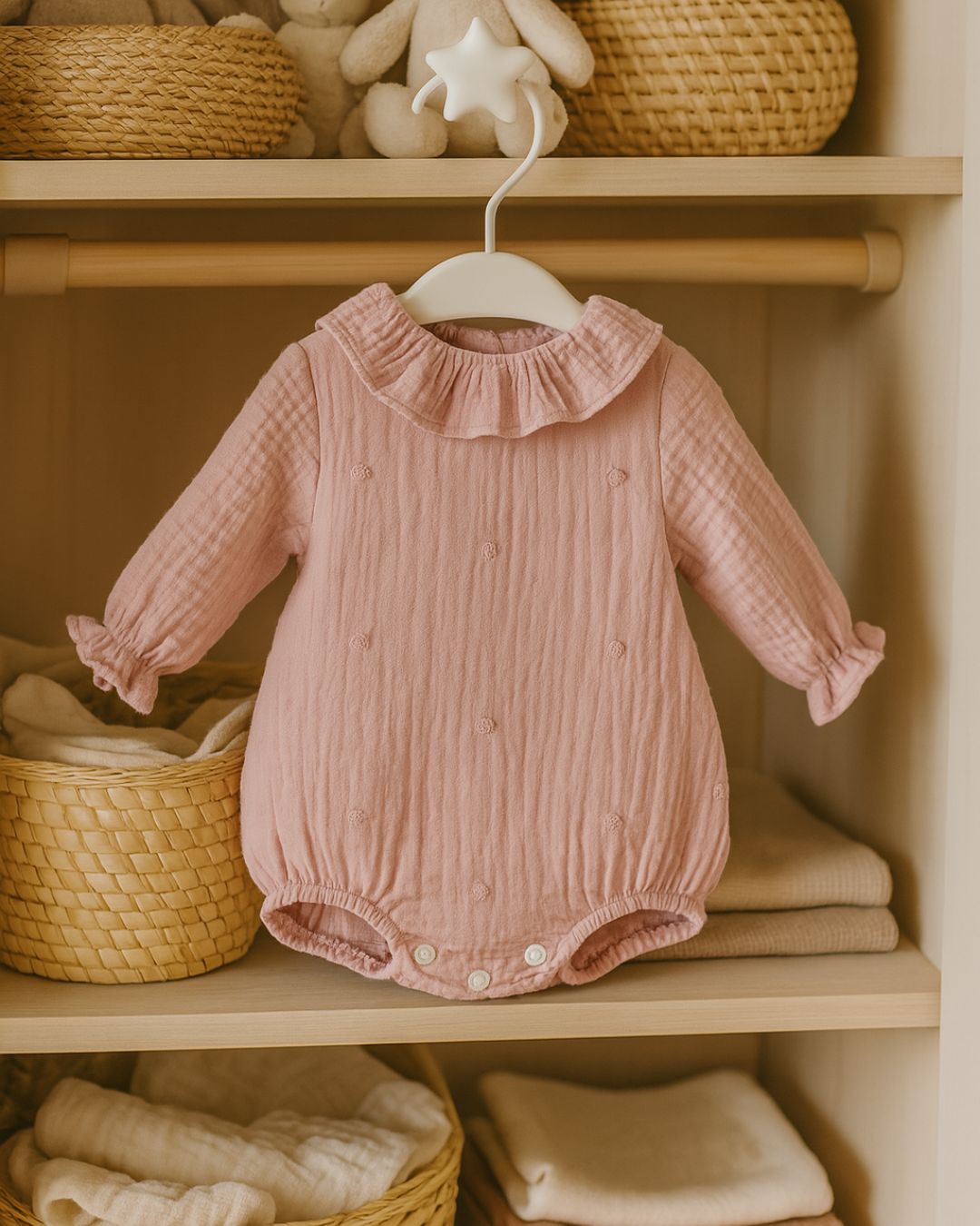 Body Bebé Rosa Empolvado Familia Catarina - Micolino