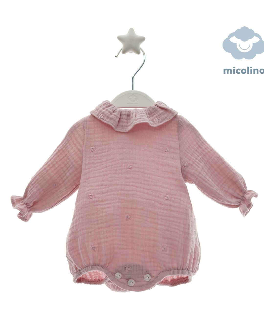 Body Bebé Rosa Empolvado Familia Catarina - Micolino