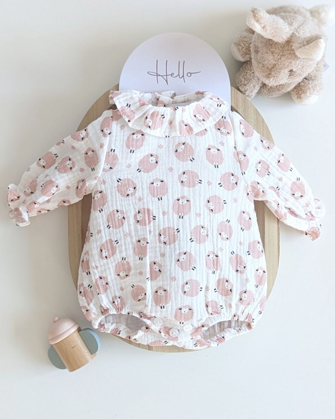 Body Bebé Rosa Familia Constanza - Micolino