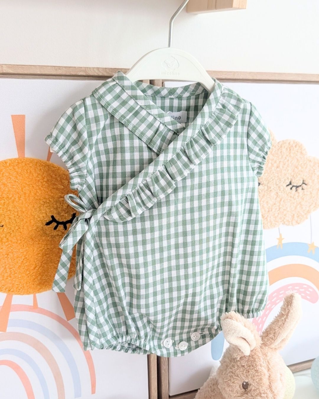 Body Cruzado Familia VICHY Verde Musgo ART.4630 - Micolino