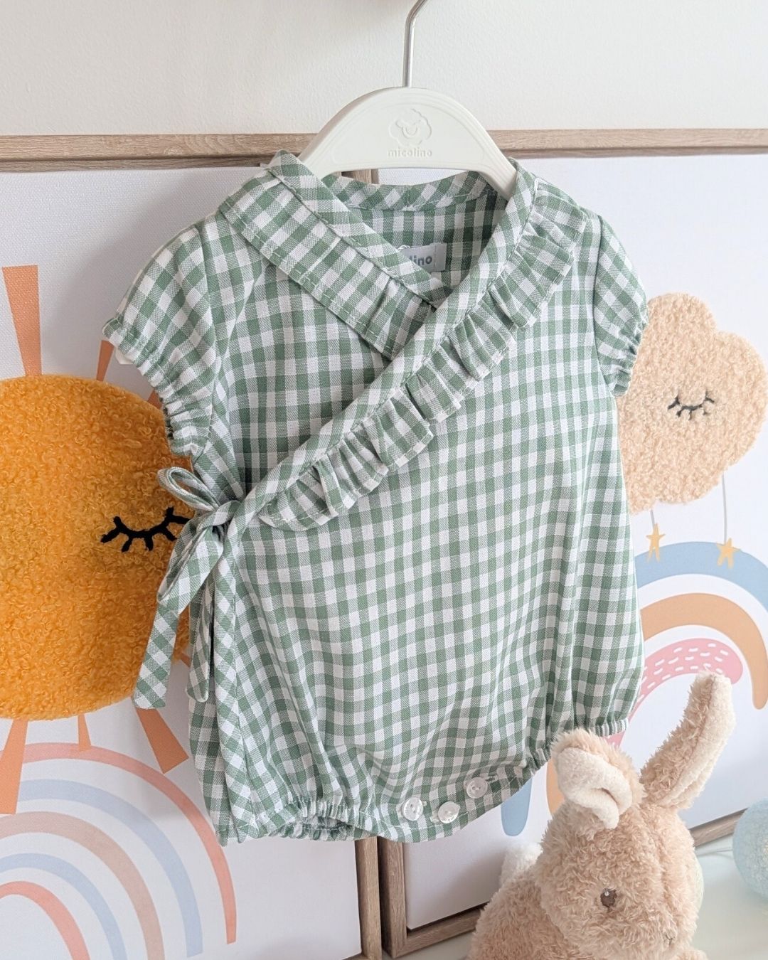 Body Cruzado Familia VICHY Verde Musgo ART.4630 - Micolino