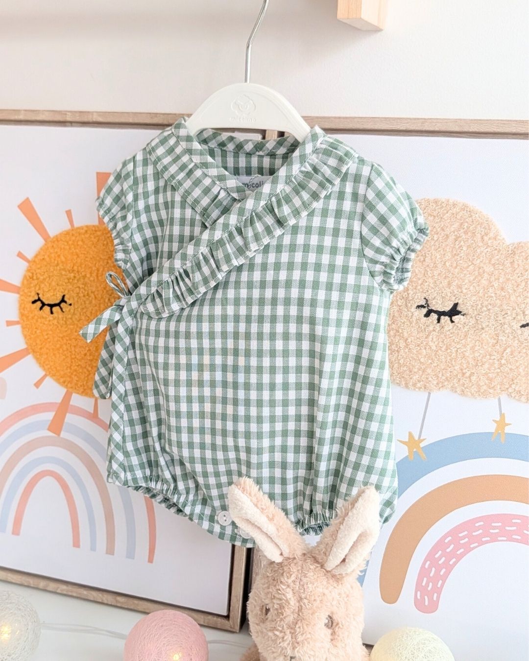 Body Cruzado Familia VICHY Verde Musgo ART.4630 - Micolino
