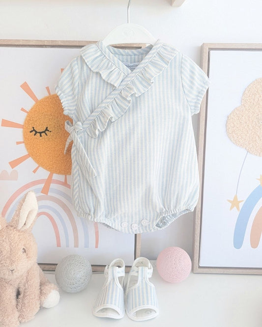 Body Cruzado RAYAS Celeste Empolvado ART.4629 - Micolino