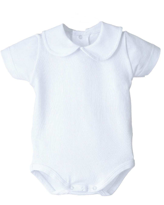 Body de bebé blanco con cuello bebé| Calamaro Baby