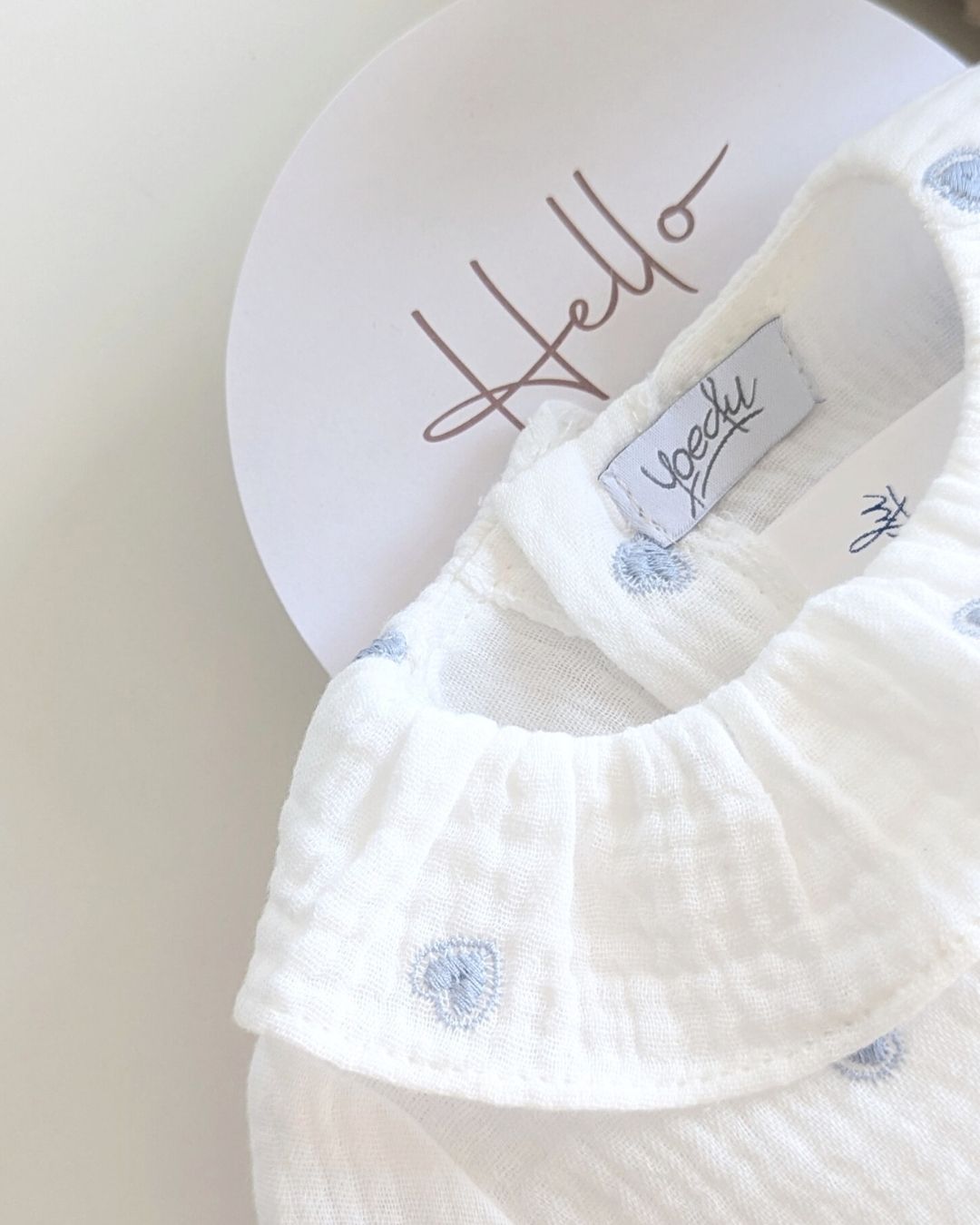 Body Bebé Celeste Familia Algodón - Yoedu