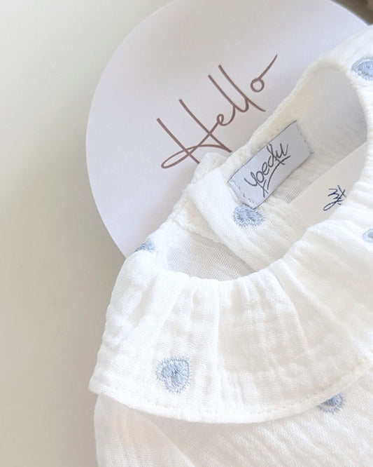 Body Bebé Celeste Familia Algodón - Yoedu