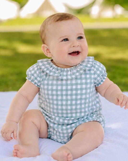 Body Bebe Cuadro Vichy Verde Familia Gres 3979VER-26 - Yoedu