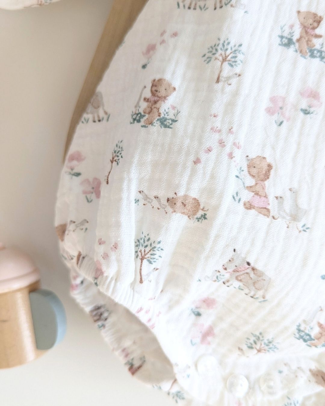 Body Bebé Ositos Rosa Familia Muselina - Yoedu