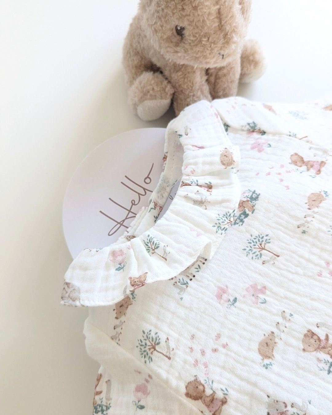 Body Bebé Ositos Rosa Familia Muselina - Yoedu