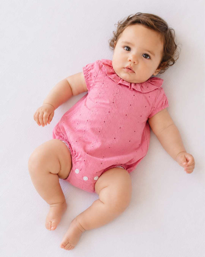 Body Bebe Perforado Rosa Dulce 3981PVER-26 - Yoedu