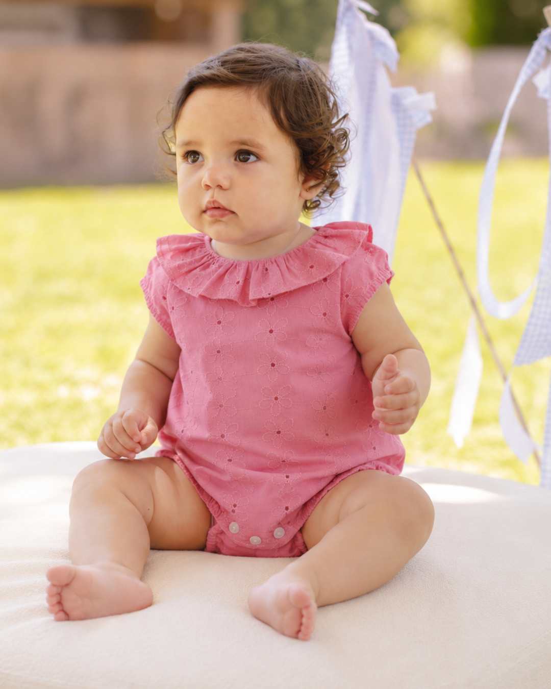 Body Bebe Perforado Rosa Dulce 3981PVER-26 - Yoedu