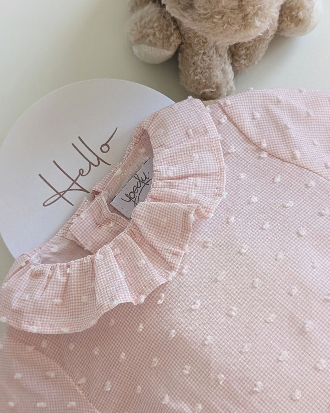 Body Bebé Plumeti Rosa Familia Muselina - Yoedu