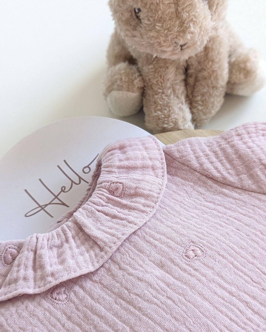 Body Bebé Rosa Empolvado Familia Catarina - Micolino