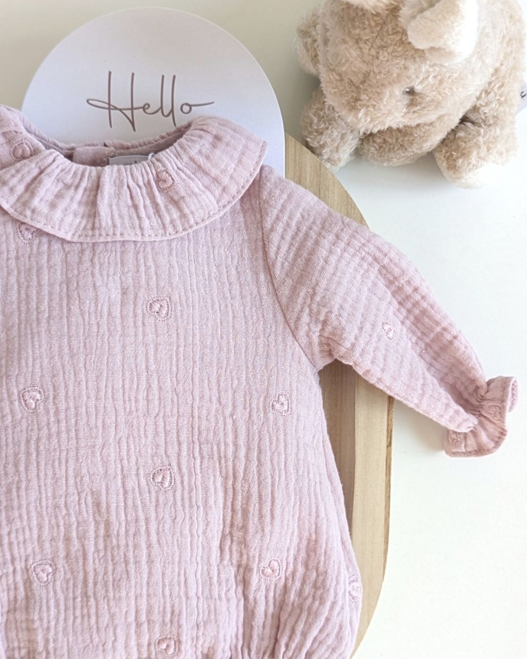 Body Bebé Rosa Empolvado Familia Catarina - Micolino