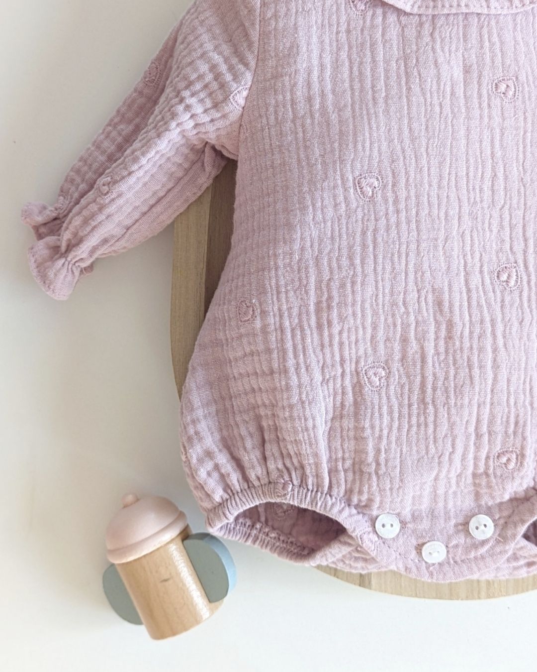 Body Bebé Rosa Empolvado Familia Catarina - Micolino