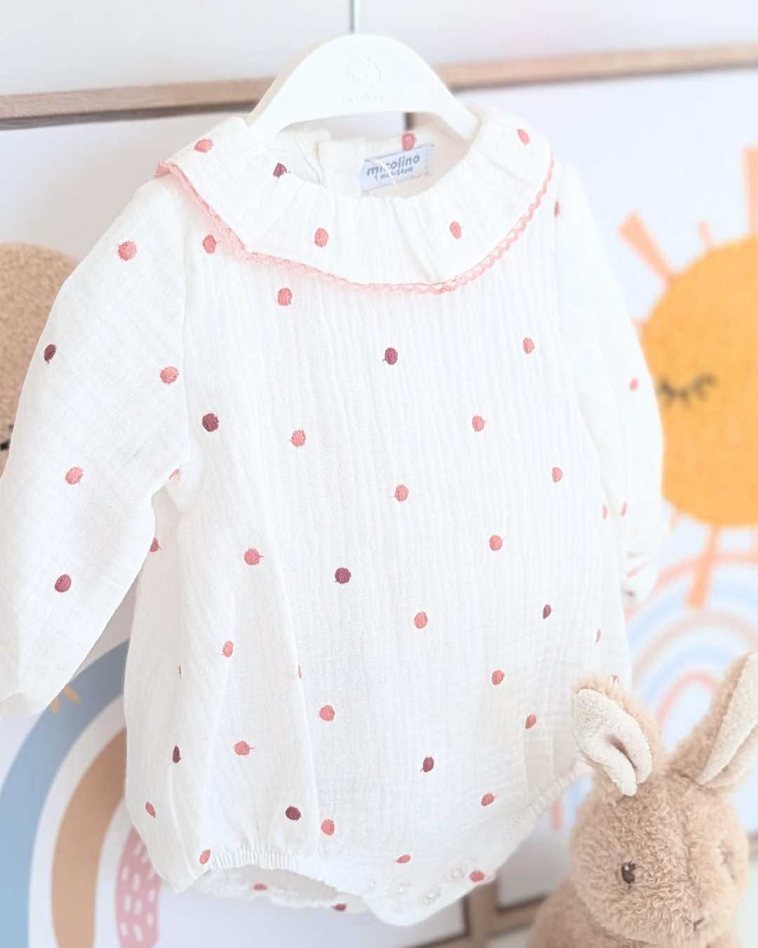 Body Bebé Rosa Empolvado Familia Mila Art.4809 - Micolino