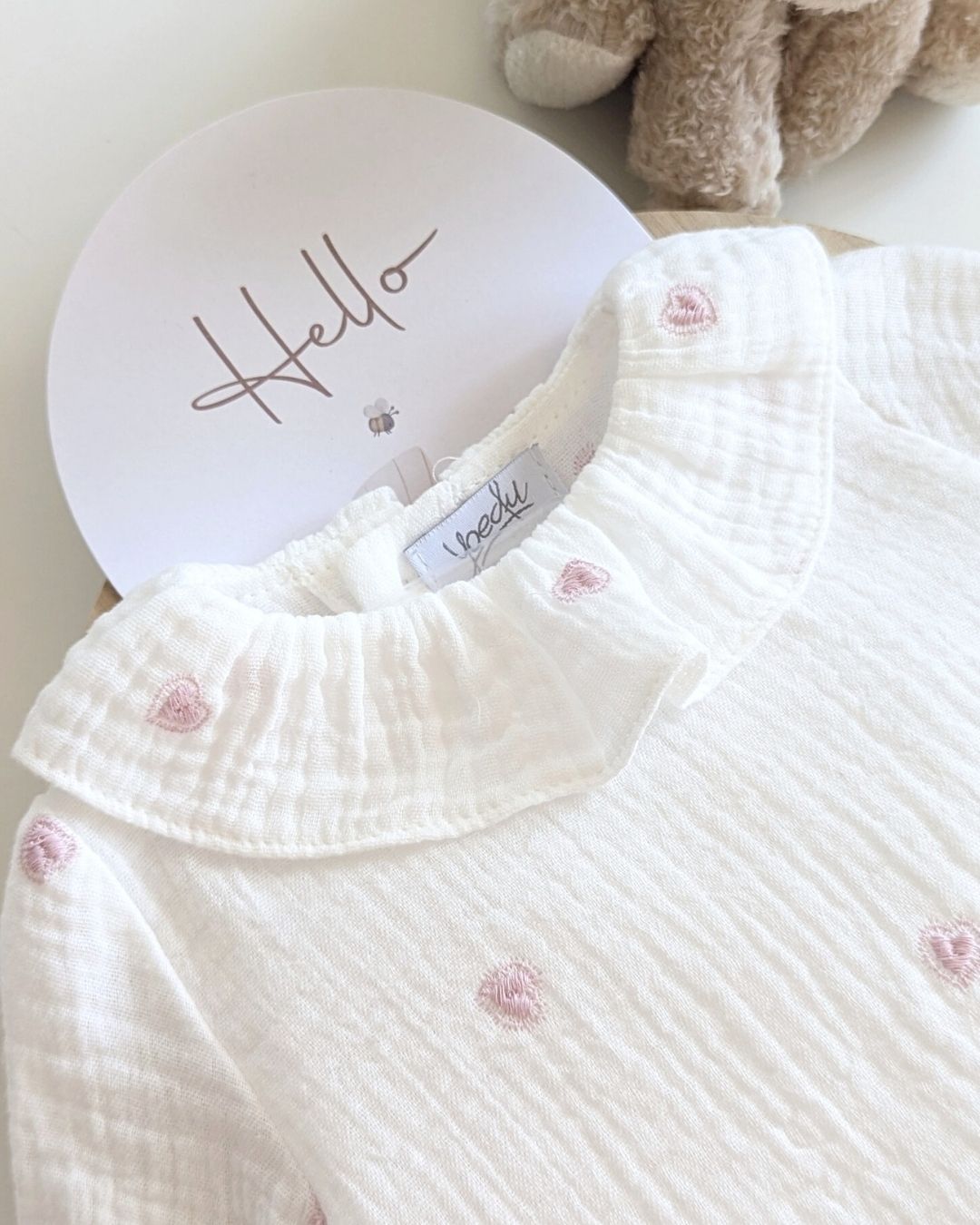 Body Bebé Rosa Familia Algodón - Yoedu