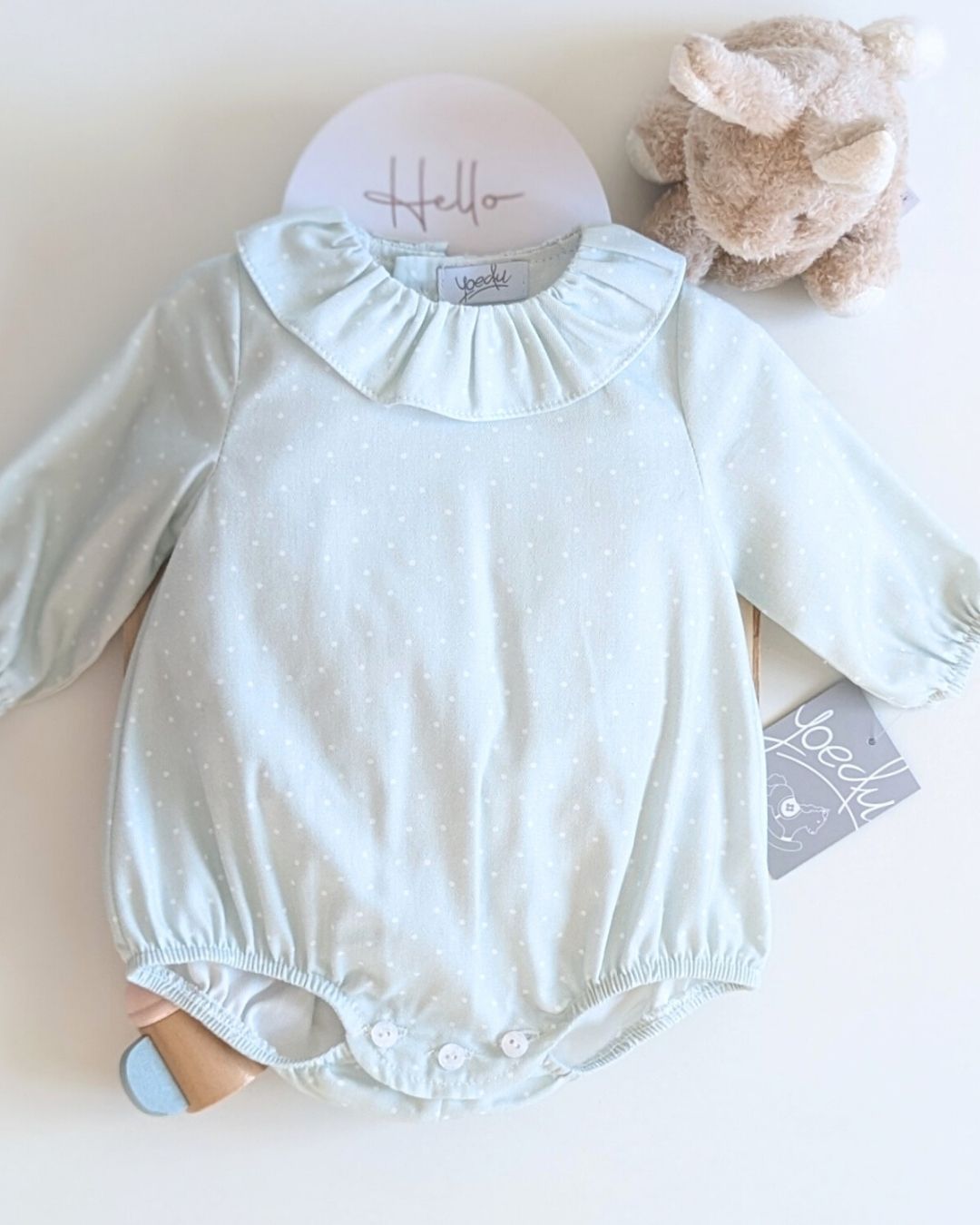 Body Bebé Verde Seda Familia Batista - Yoedu