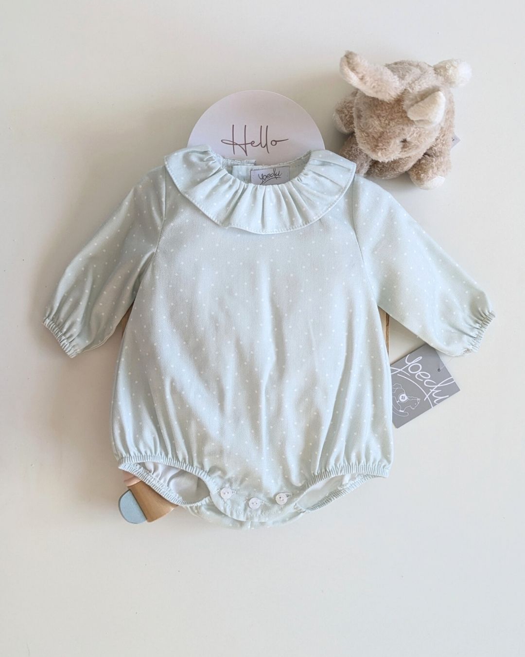 Body Bebé Verde Seda Familia Batista - Yoedu