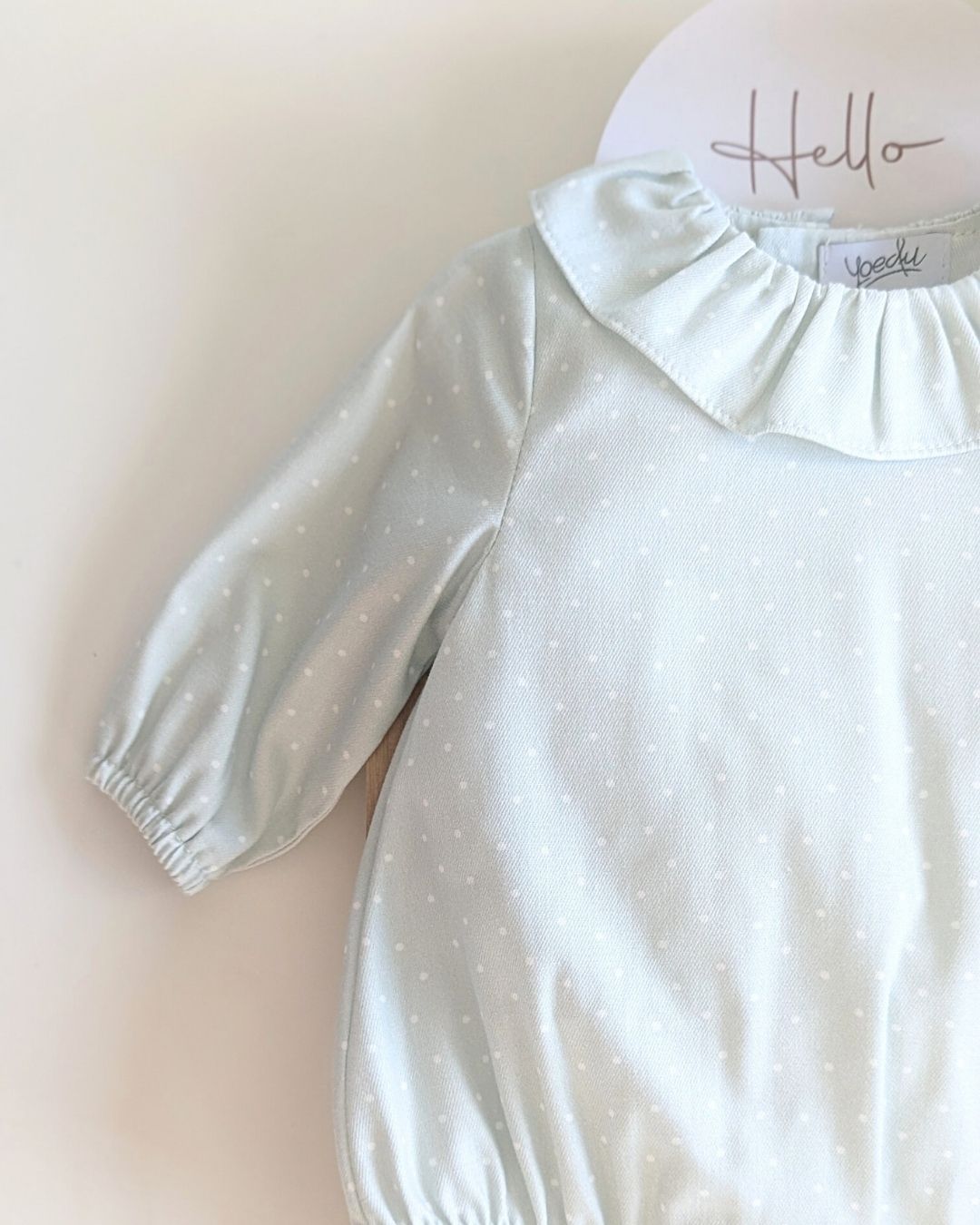 Body Bebé Verde Seda Familia Batista - Yoedu