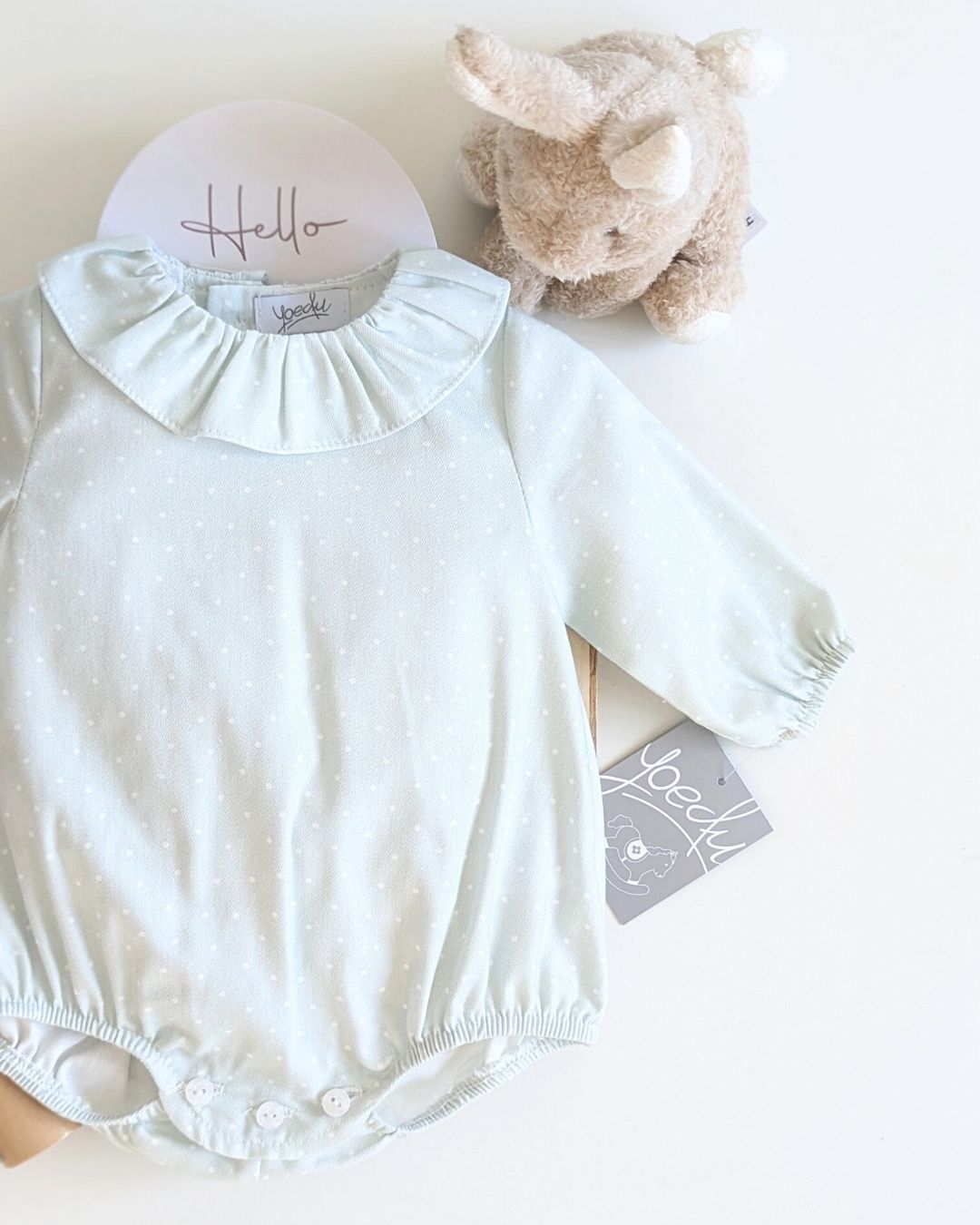 Body Bebé Verde Seda Familia Batista - Yoedu