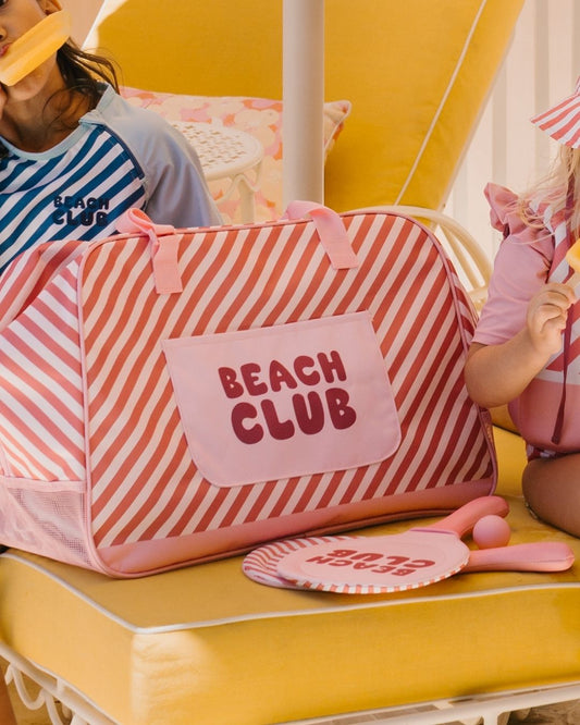 Bolso de Playa con Rejilla STRIPES BLOOM & BLUSH - Tutete