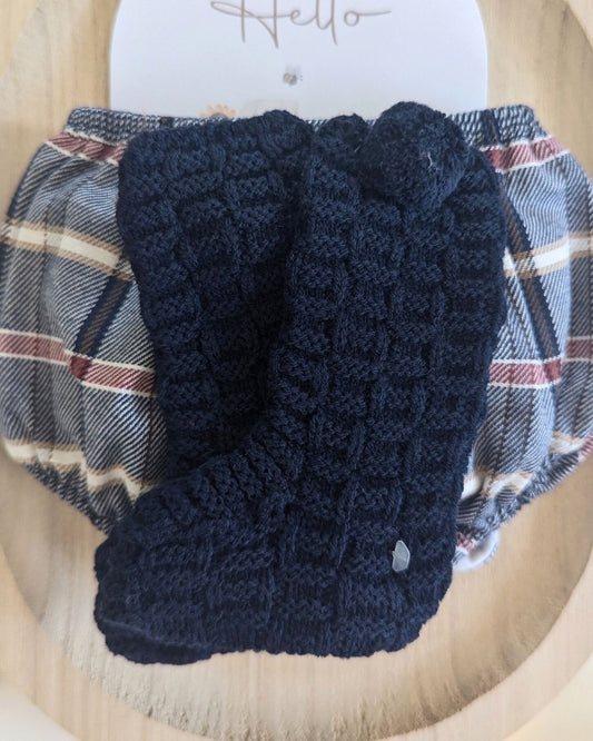 Bota Bebé Cuadritos Marino 25730 - Juliana