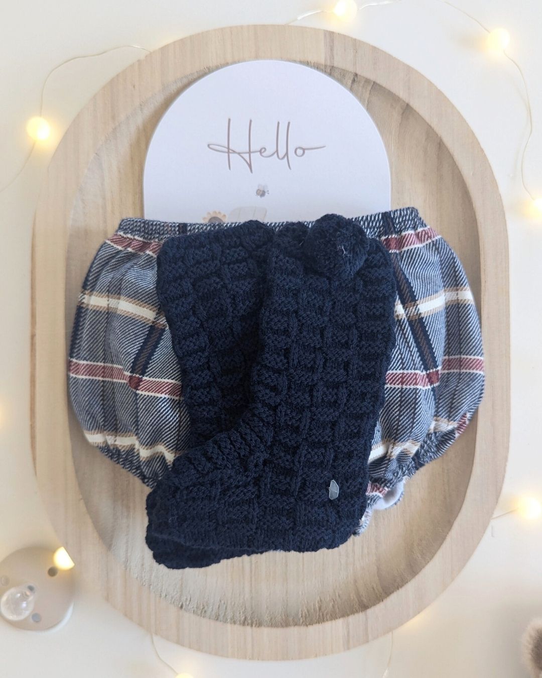 Bota Bebé Cuadritos Marino 25730 - Juliana