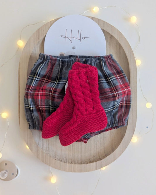 Bota Bebé Trenzas Rojo 25727 - Juliana