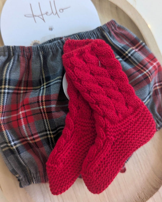 Bota Bebé Trenzas Rojo 25727 - Juliana