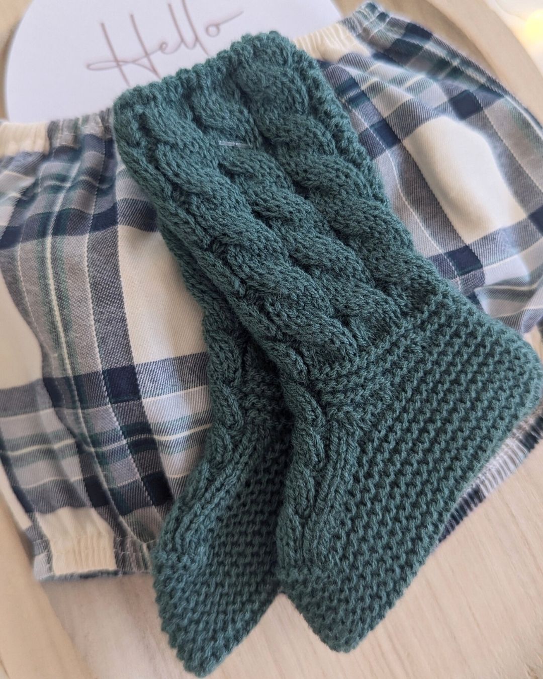 Bota Bebé Trenzas Verde Musgo 25727 - Juliana