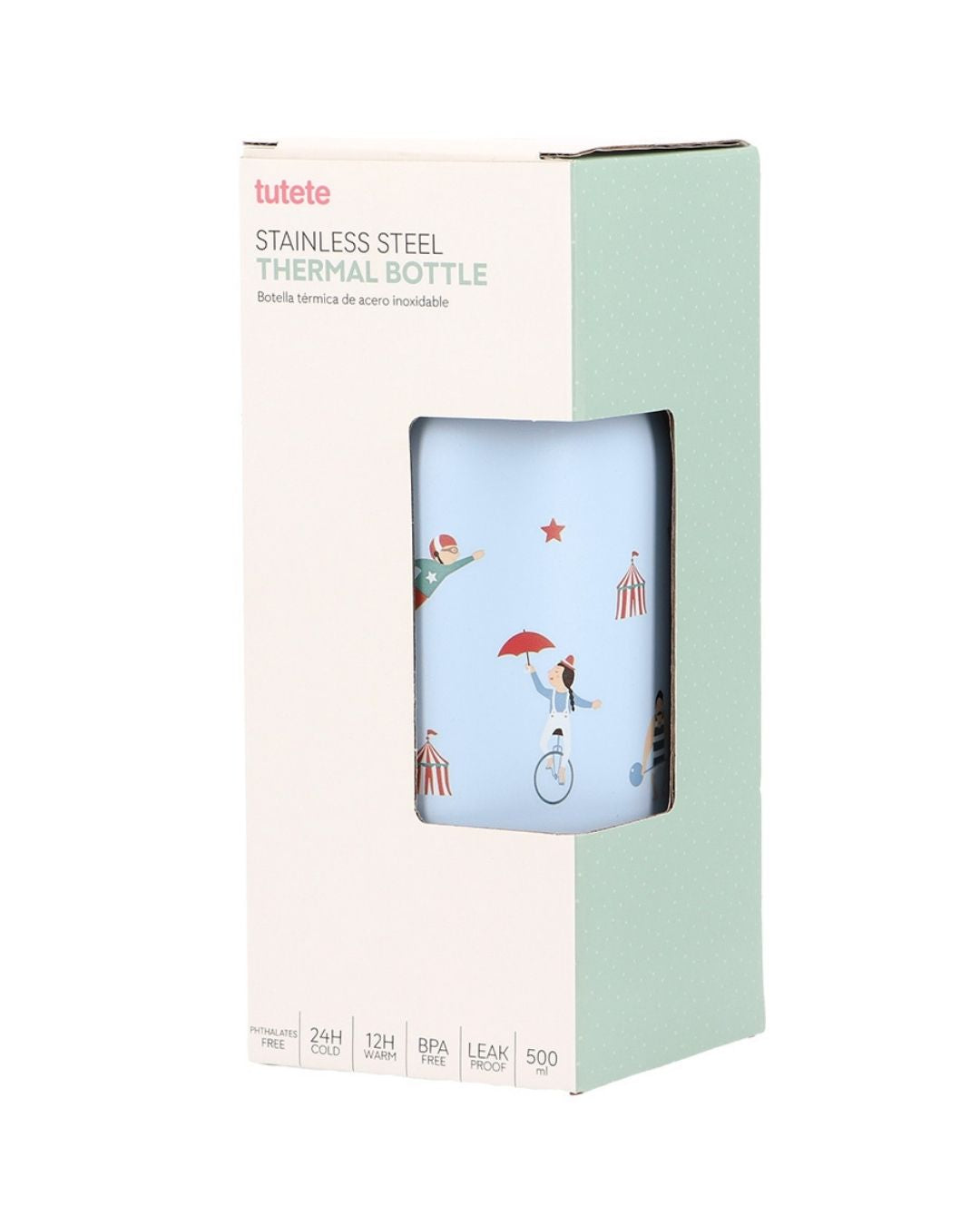 Botella Acero Térmica Circus Show🎪🤹500ml - Tutete