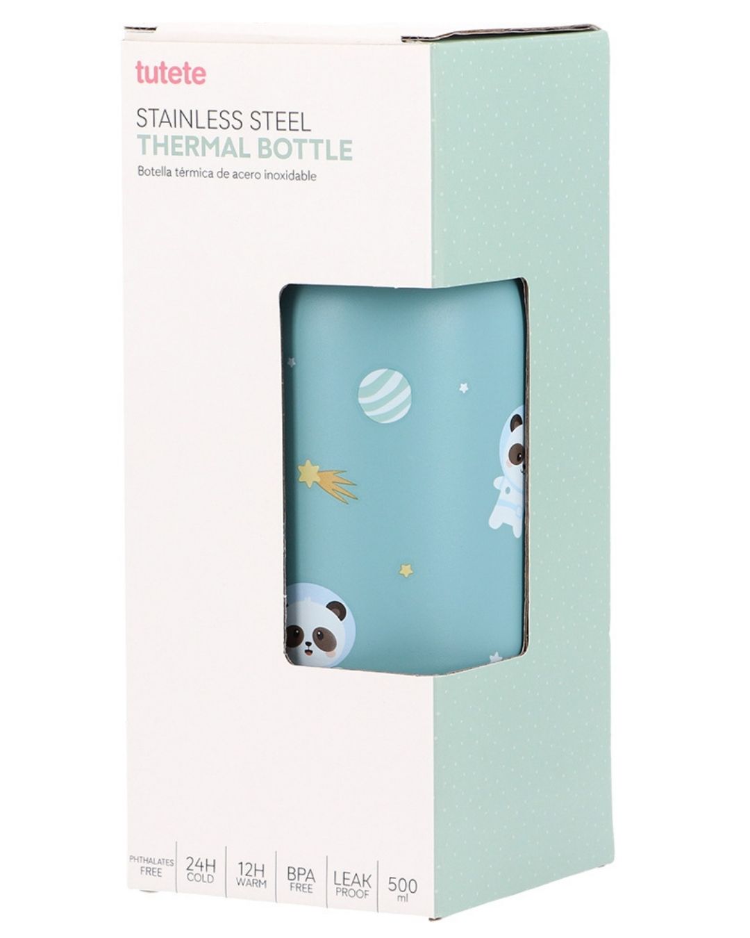 Botella Acero Térmica Pandas In Space 🐼🚀 500ml - Tutete