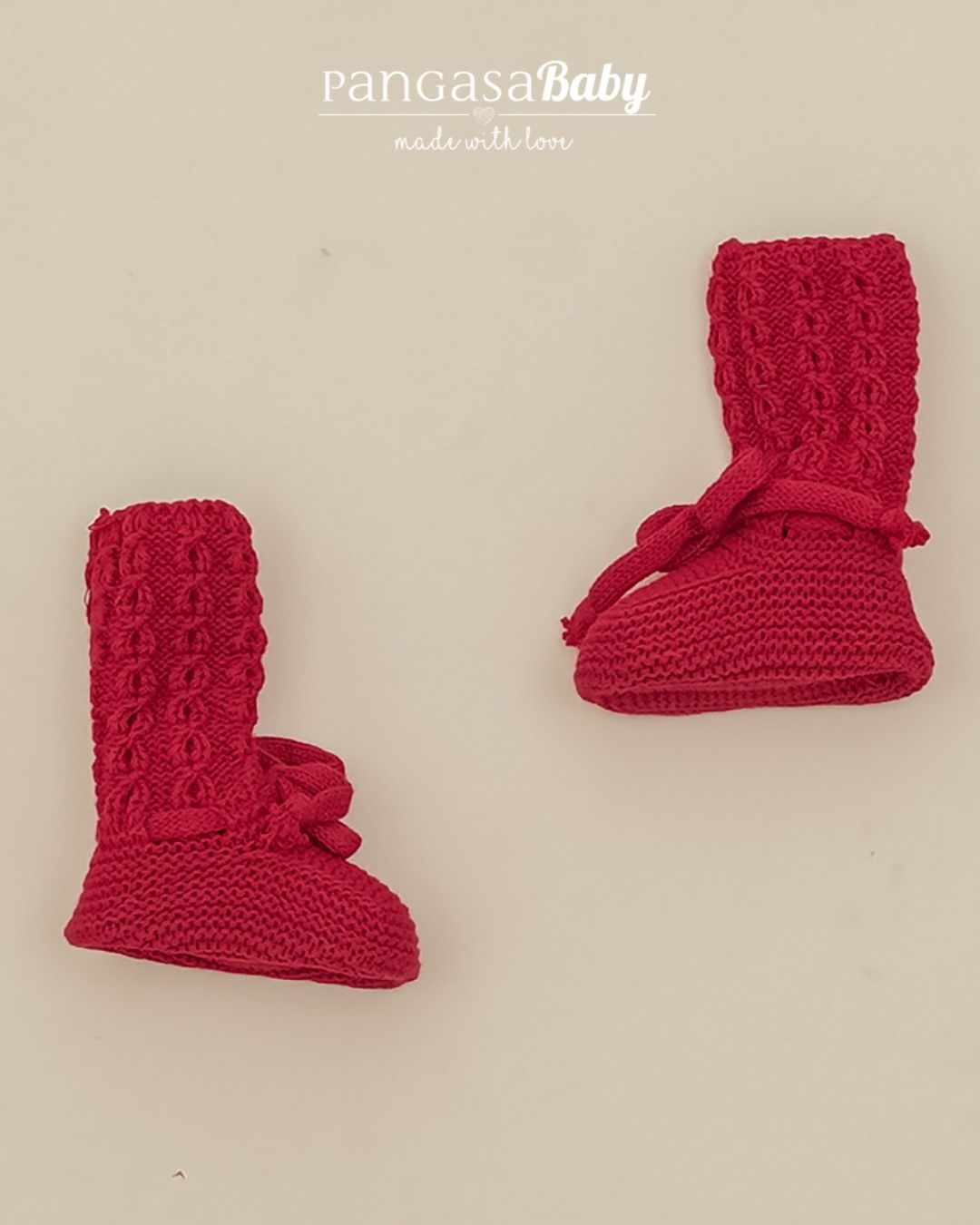 Botitas Altas Ochos Granate Cereza - Pangasa Baby