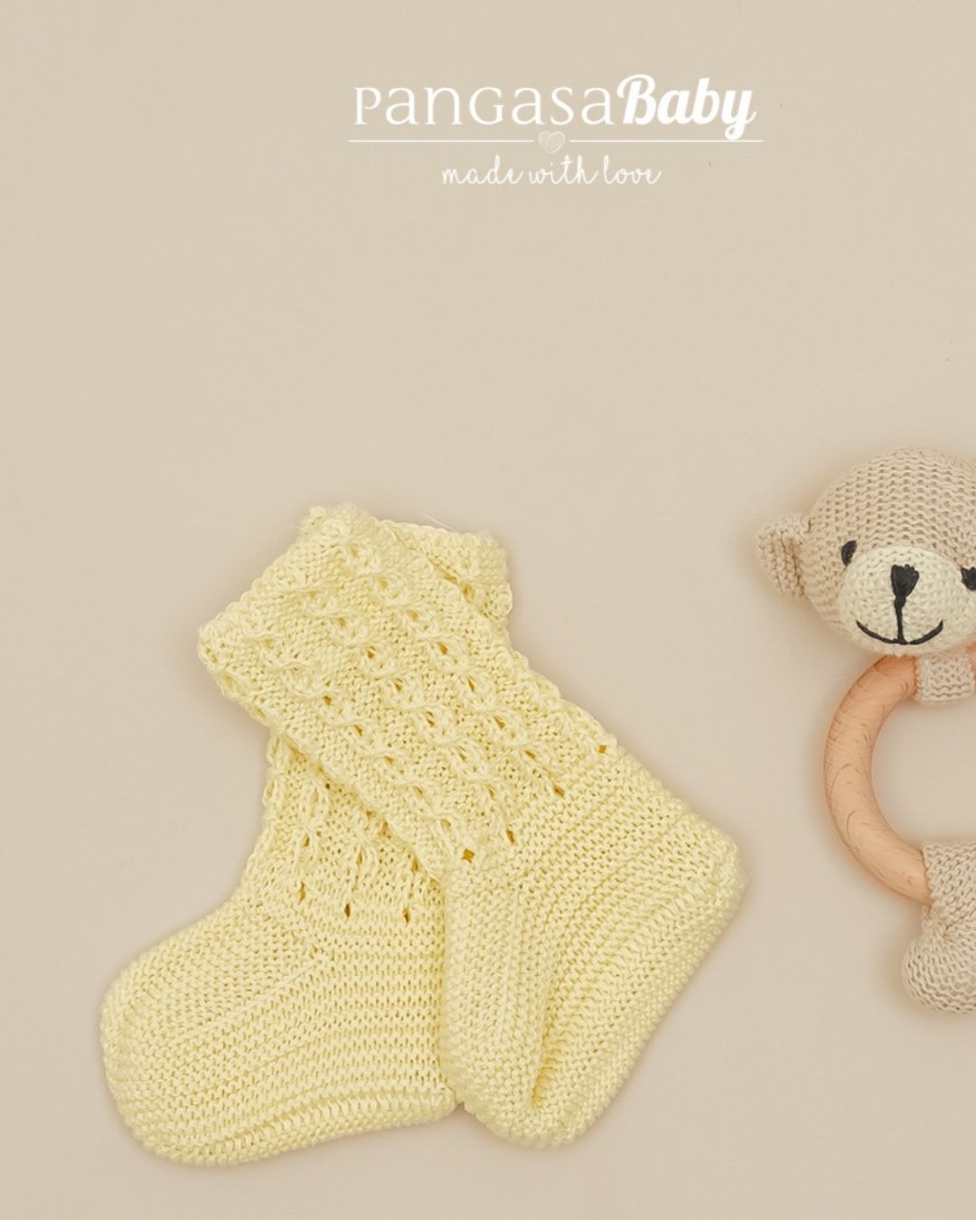 Botitas Calcetín Ochos Verano Amarillo - Pangasa Baby