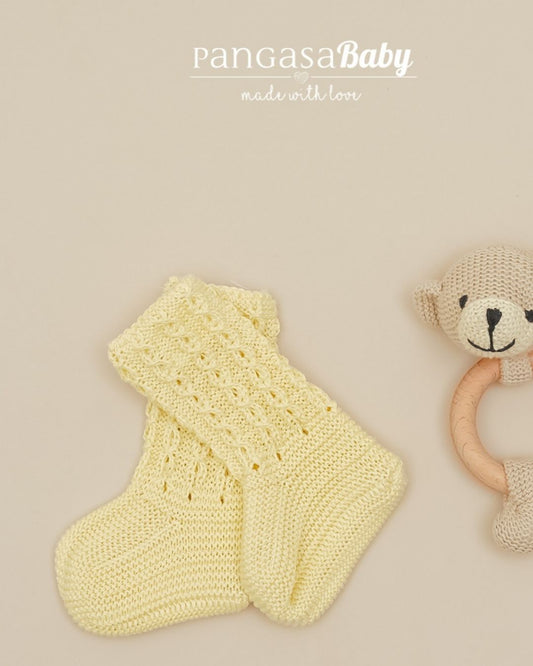 Botitas Calcetín Ochos Verano Amarillo - Pangasa Baby