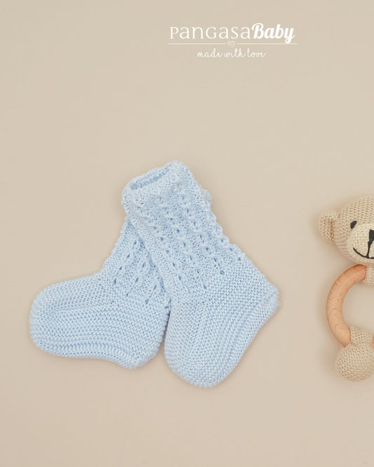 Botitas Calcetín Ochos Verano Celeste Bebé - Pangasa Baby