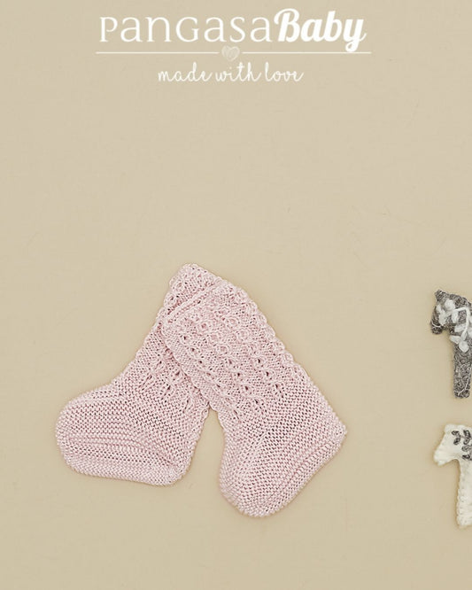 Botitas Calcetín Ochos Verano Rosa Empolvado - Pangasa Baby