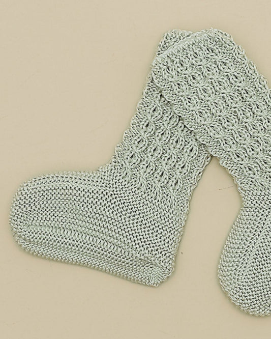 Botitas Calcetín Ochos Verano Verde Hoja - Pangasa Baby