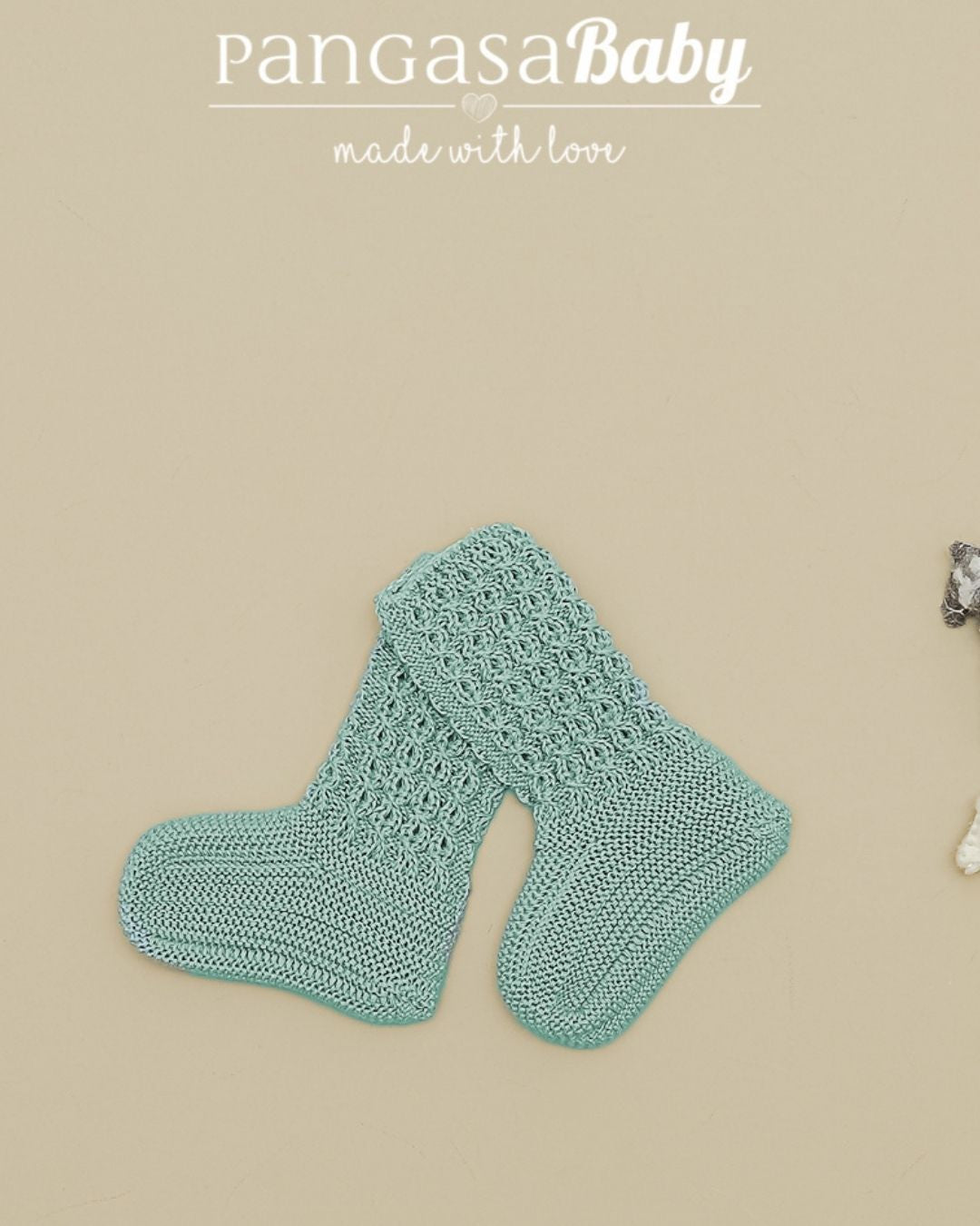 Botitas Calcetín Ochos Verano Verde Mint - Pangasa Baby