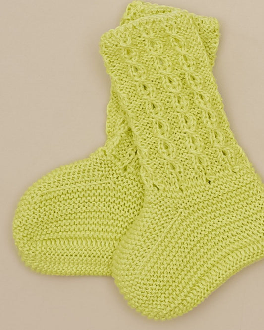 Botitas Calcetín Ochos Verano Verde Pistacho - Pangasa Baby