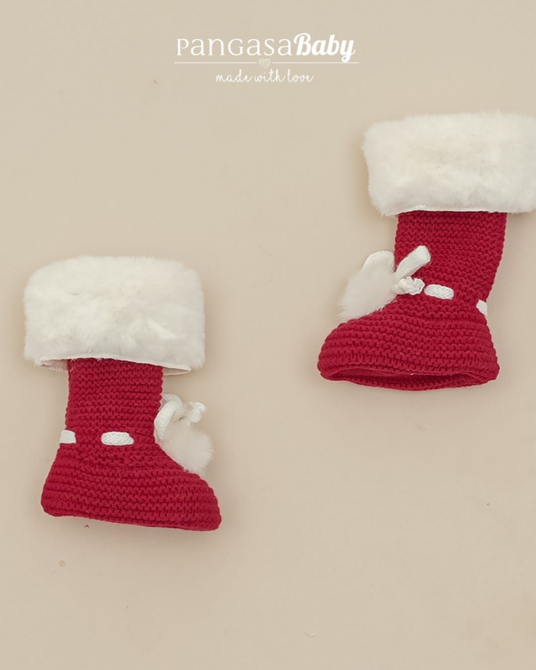 Botitas Forro Polar Granate Cereza 💖 Rouge Couture - Pangasa Baby