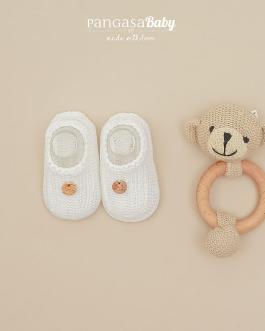 Botitas Zapatito Medalla Blanco - Pangasa Baby