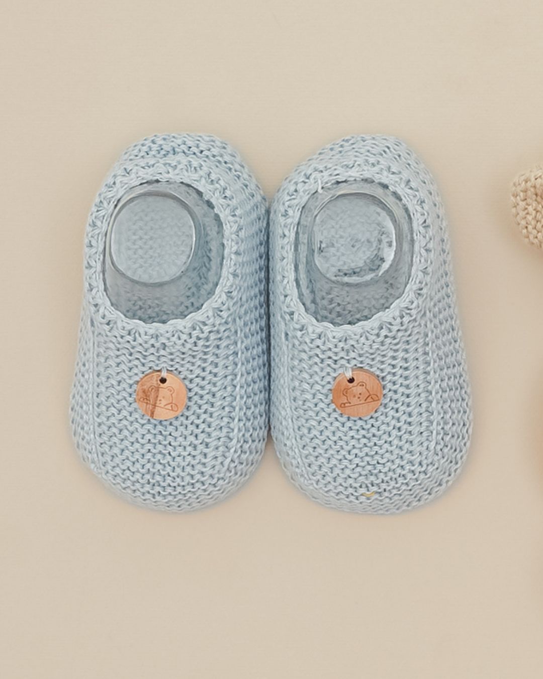 Botitas Zapatito Medalla Celeste Empolvado - Pangasa Baby